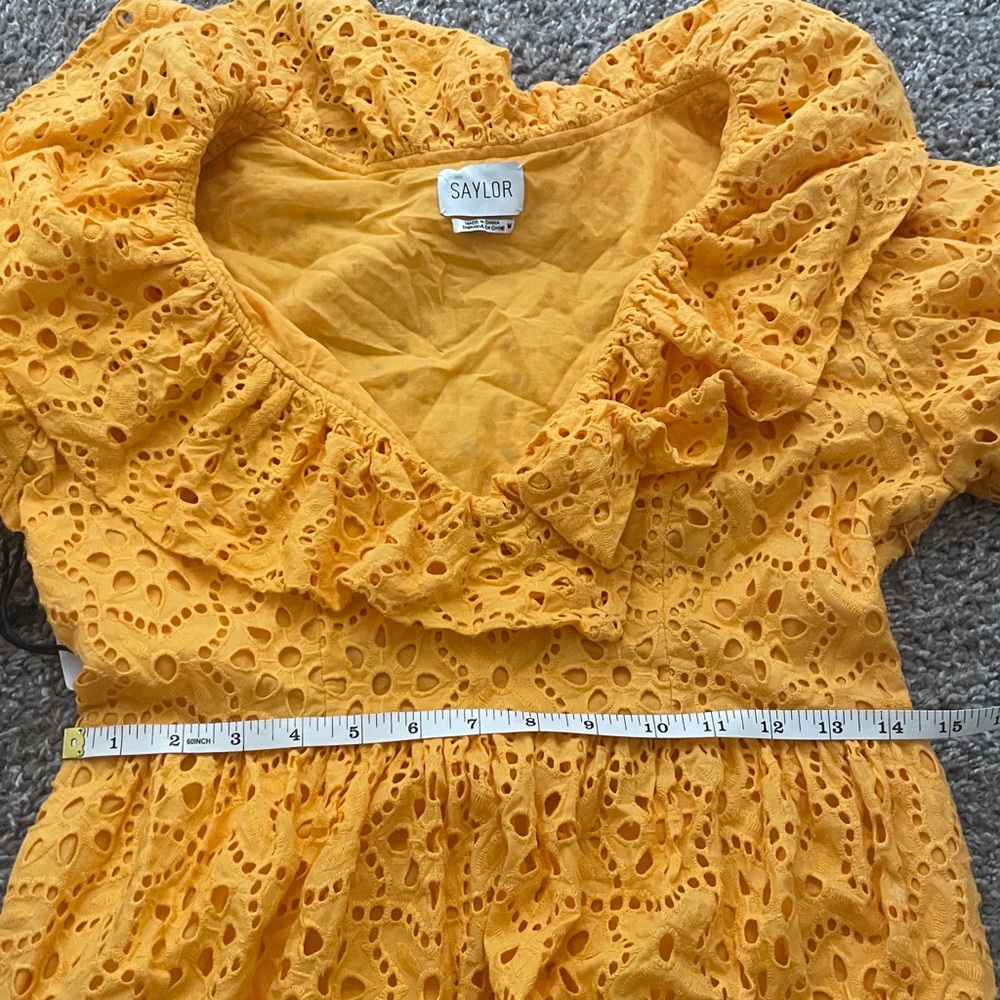 NWT Saylor Zerina lace short sleeve ruffle mini Dress - Picture 6 of 8